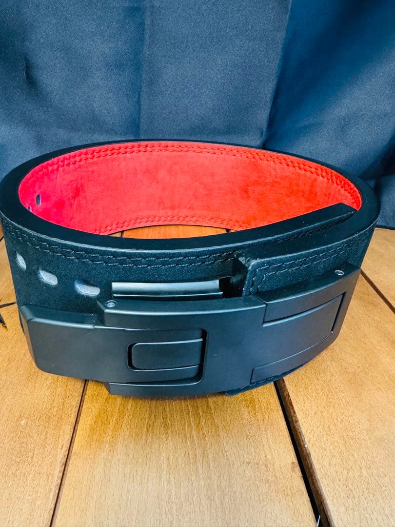 筋トレ パワーベルト レバーアクション式 高重量 本革 14mm厚 Mサイズ