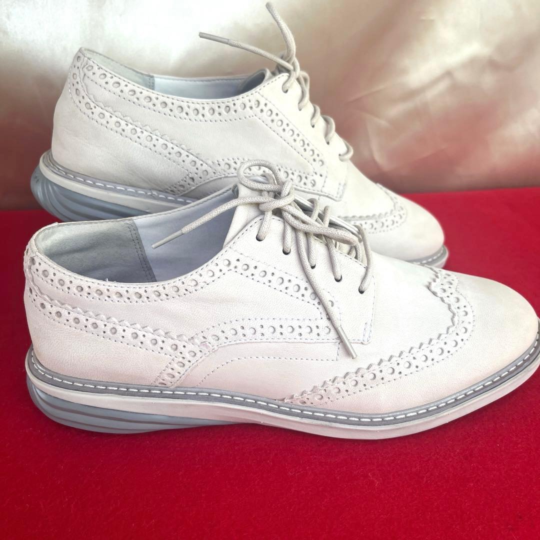 machino ！COLE HAAN/ホワイト レザー ブローグシューズ