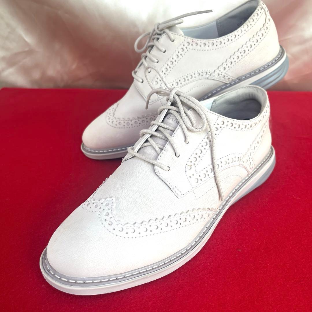 machino ！COLE HAAN/ホワイト レザー ブローグシューズ