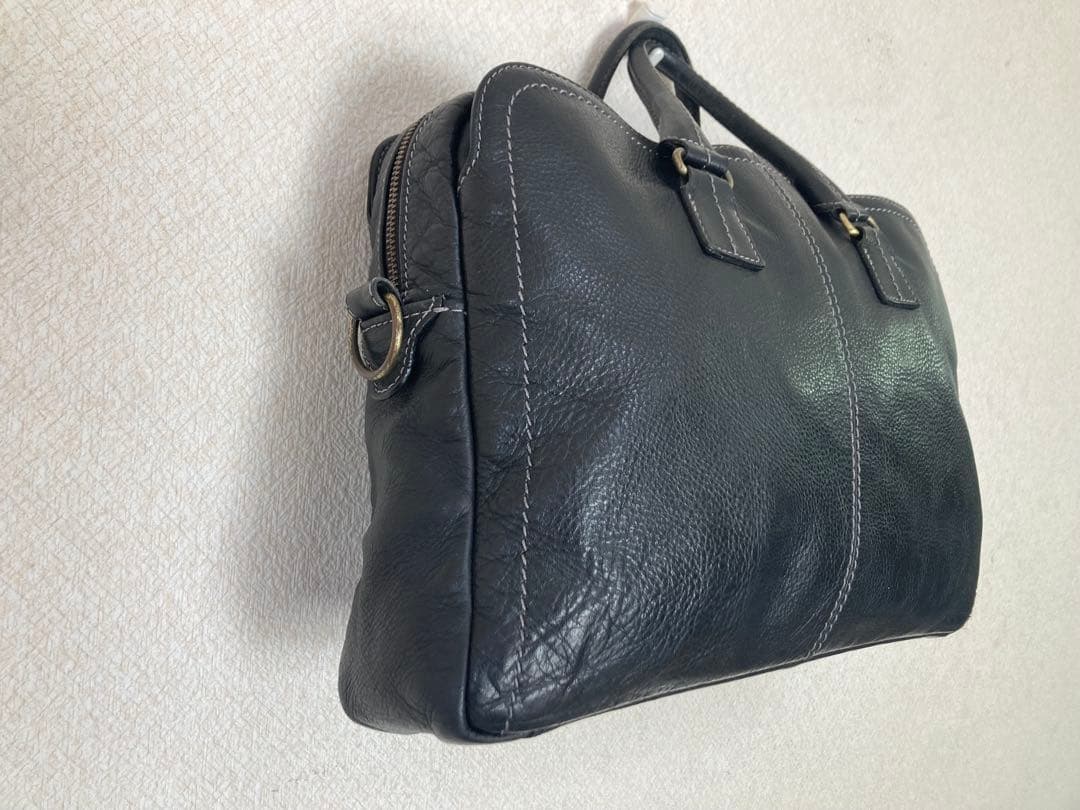 土屋鞄『プロータ』防水ジッパーソフトブリーフ 黒 防水レザー