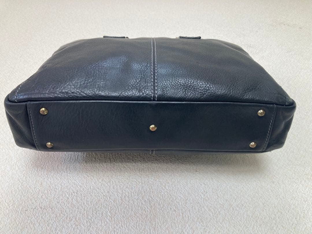 土屋鞄『プロータ』防水ジッパーソフトブリーフ 黒 防水レザー