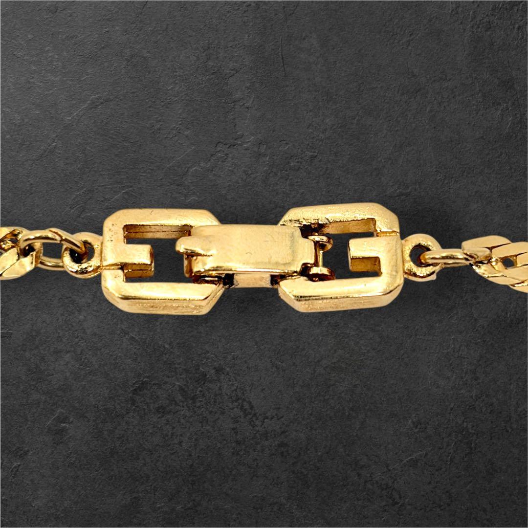 美品✨GIVENCY ネックレス Gロゴ プレート ゴールド ヴィンテージ