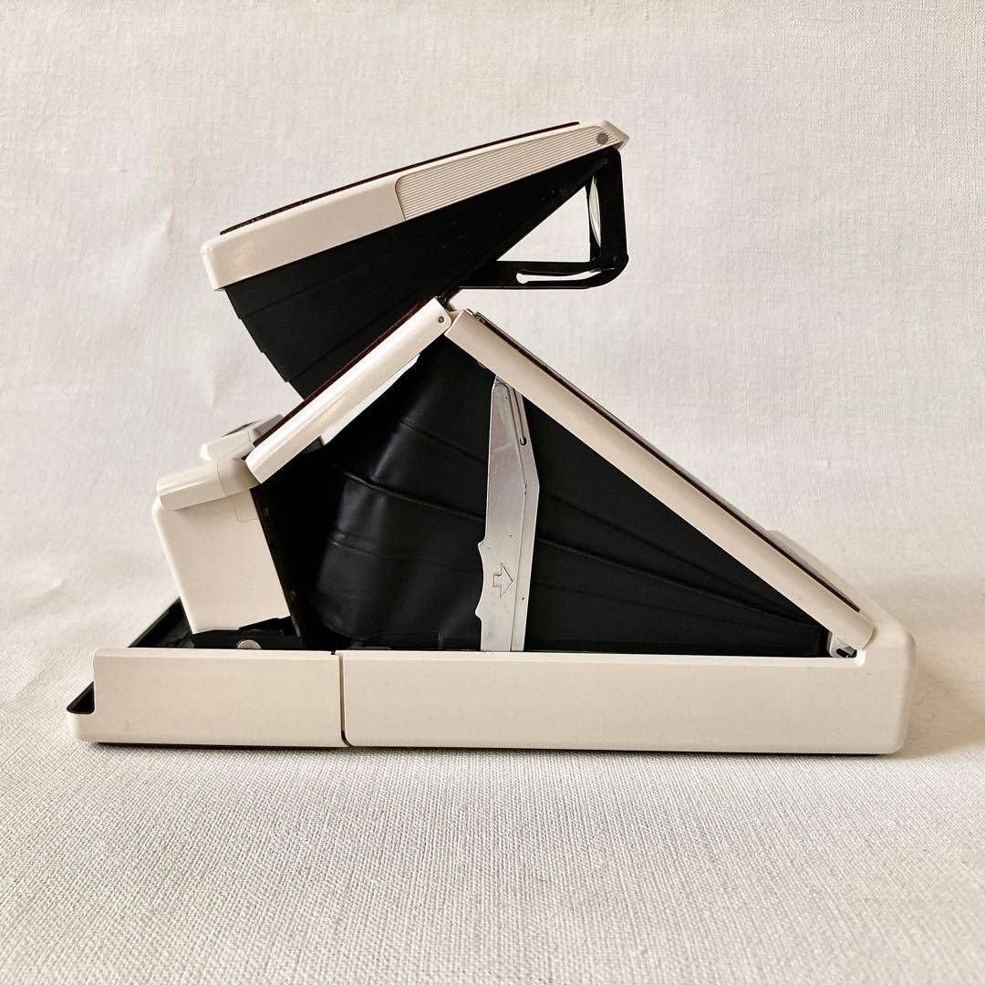 美品 Polaroid SX-70 白茶 整備済 レザーケース付き ポラロイド