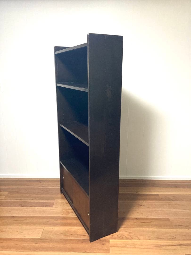 【メンテ済み】大きなビンテージの木製本棚　中板2枚可変　高さ167cm