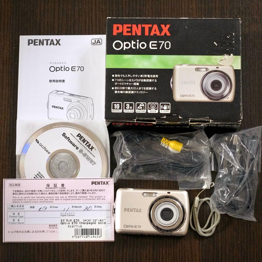 極美品！ 動作品 CCD 平成レトロ PENTAX Optio E70 元箱付き