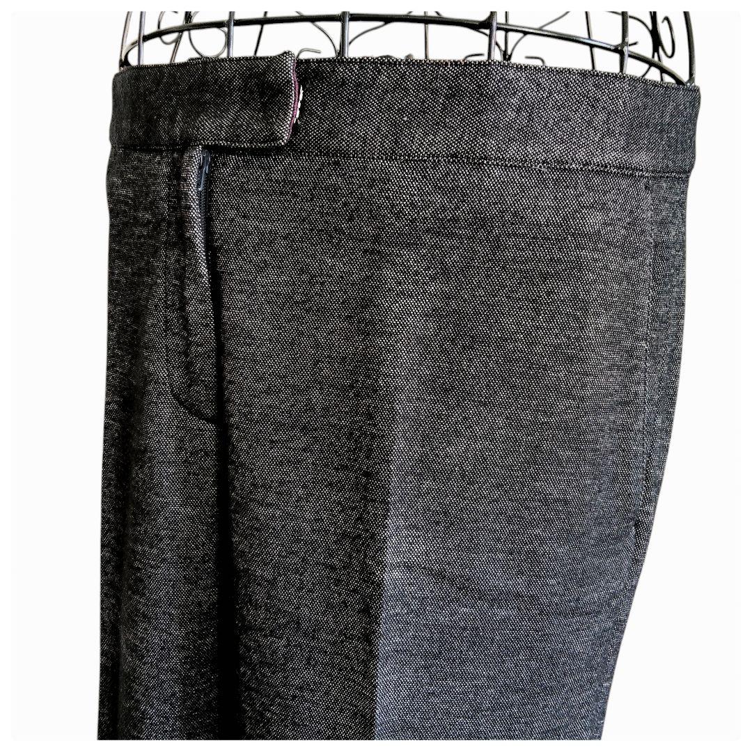 美品♡ナラカミーチェ 黒系 暖か ツィード風ウール混ストレッチパンツスーツ