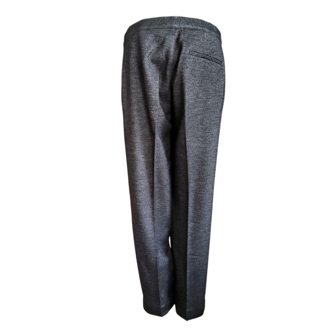 美品♡ナラカミーチェ 黒系 暖か ツィード風ウール混ストレッチパンツスーツ