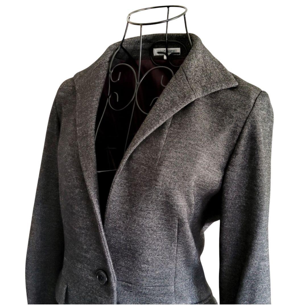 美品♡ナラカミーチェ 黒系 暖か ツィード風ウール混ストレッチパンツスーツ