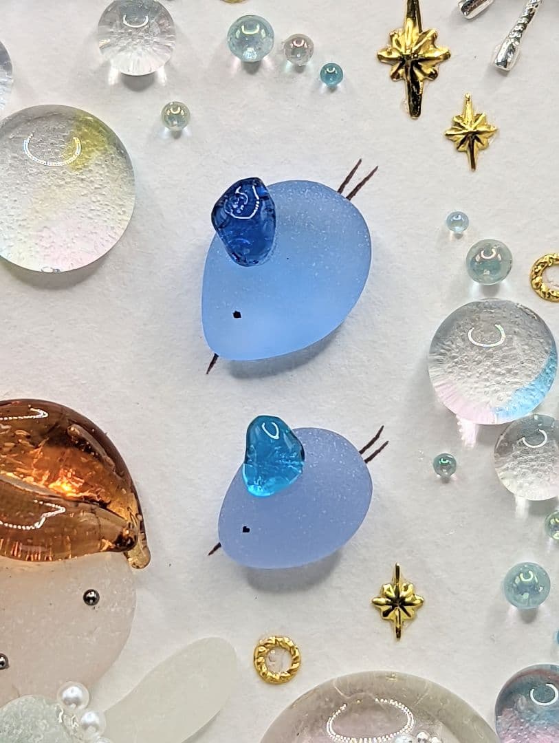 『Wearing a Glass Dreamed of…*』　シーグラスアート