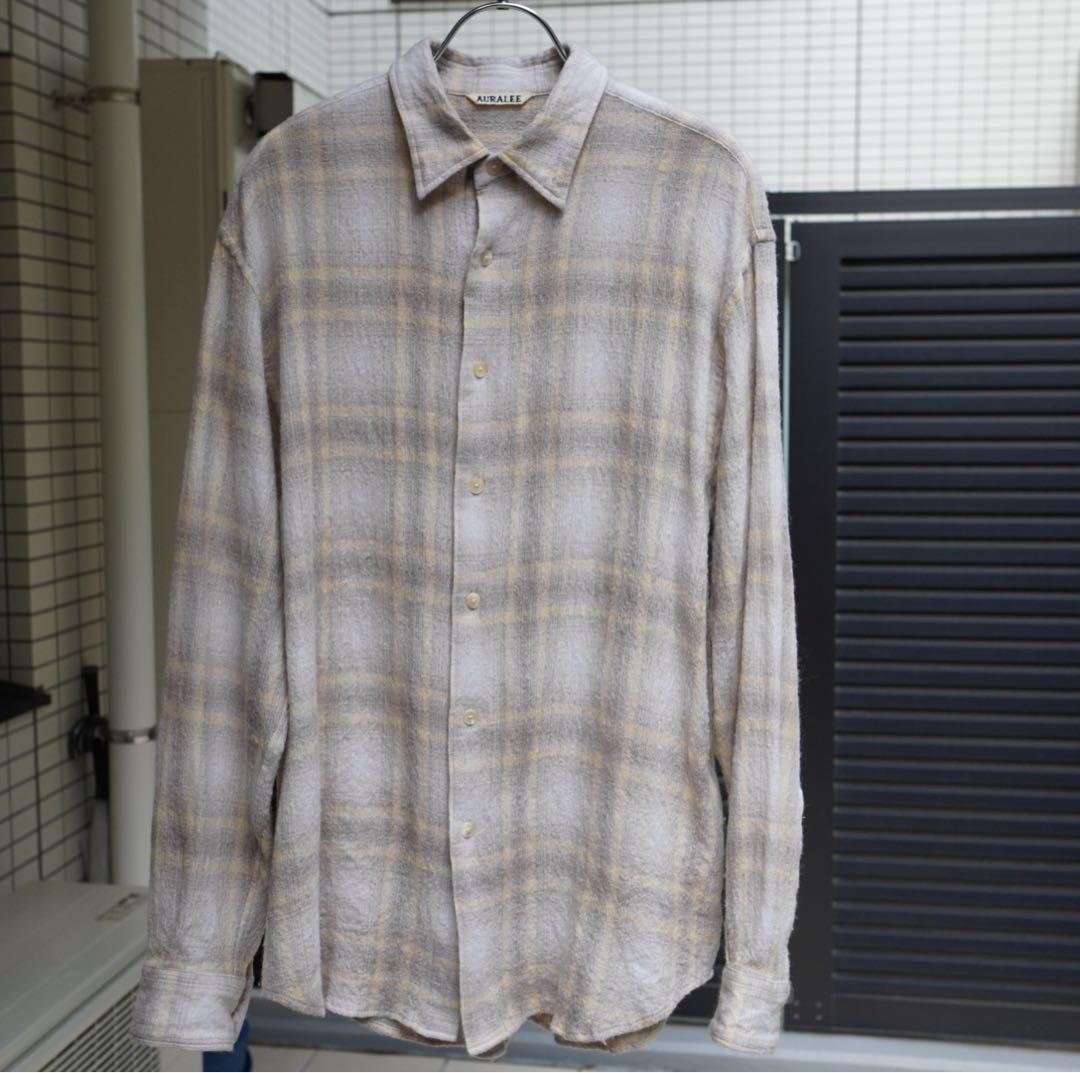 コバーン AURALEE オーラリー AIRY WOOL CHECK