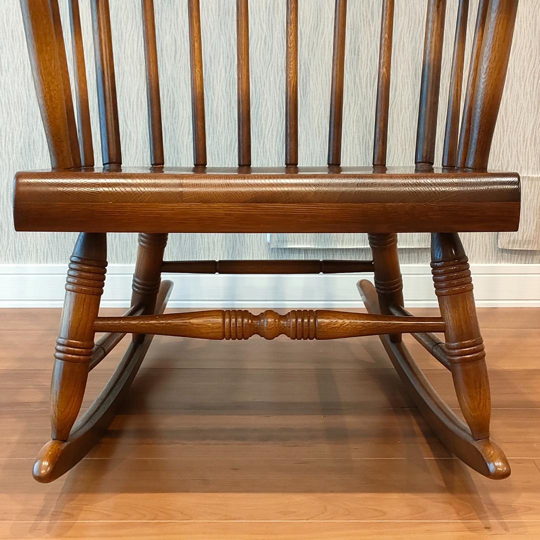 美品　飛騨産業　ロッキングチェア　穂高　キツツキ