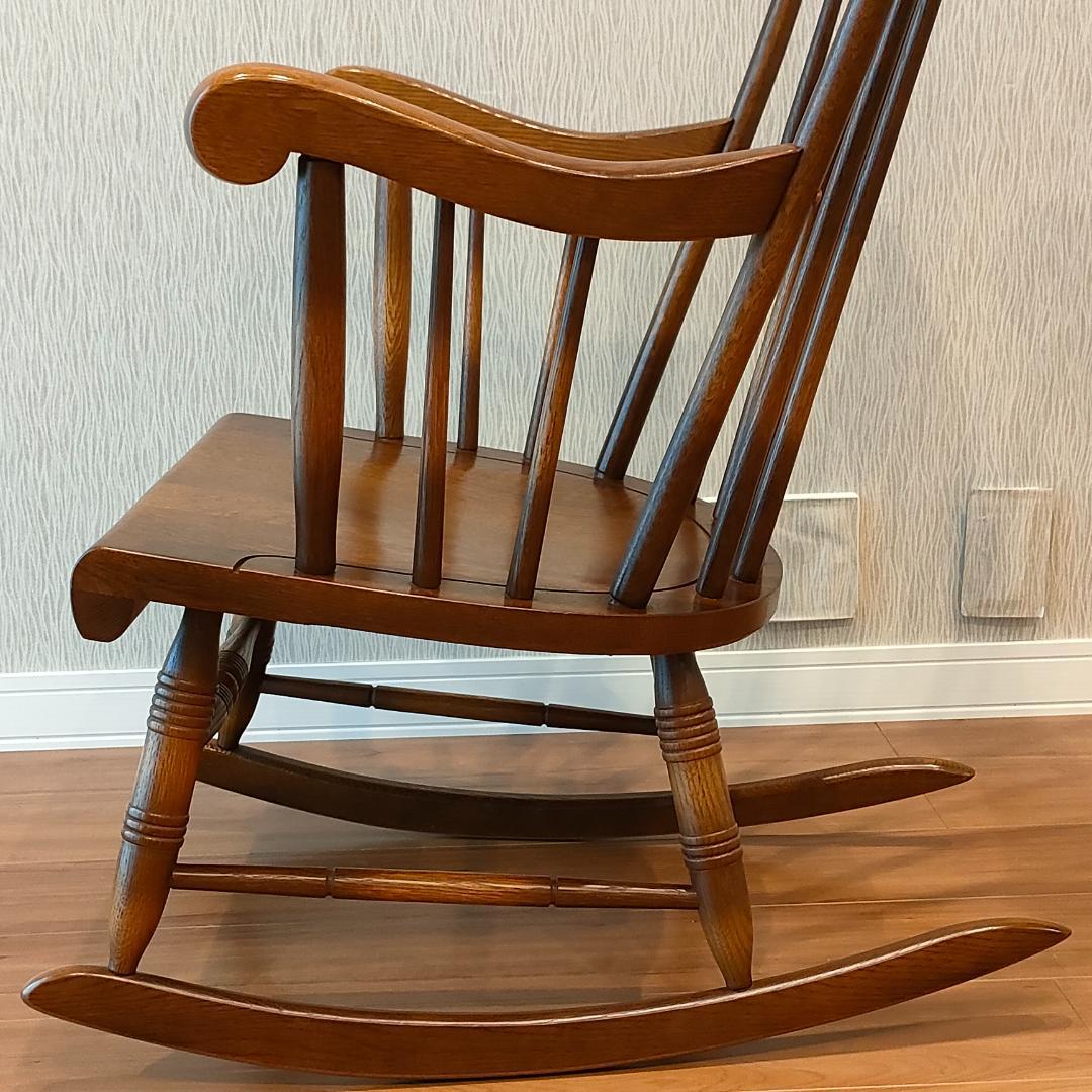 美品　飛騨産業　ロッキングチェア　穂高　キツツキ