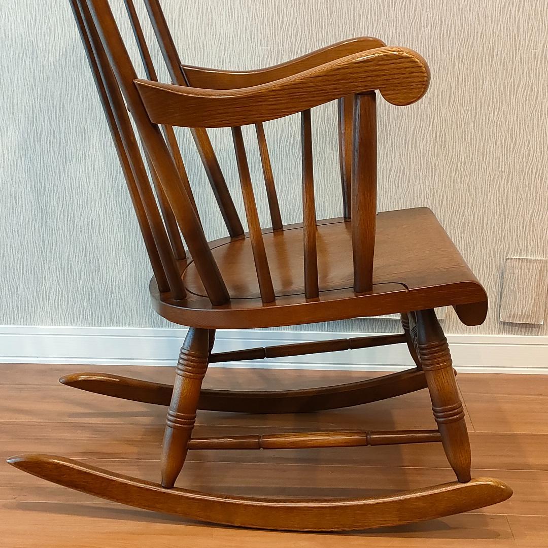 美品　飛騨産業　ロッキングチェア　穂高　キツツキ