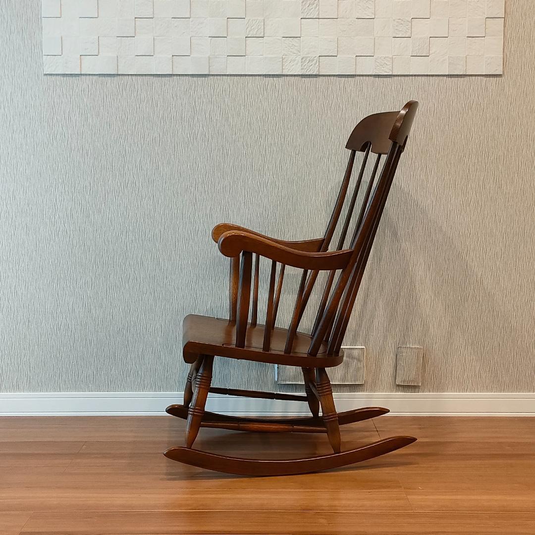 美品　飛騨産業　ロッキングチェア　穂高　キツツキ