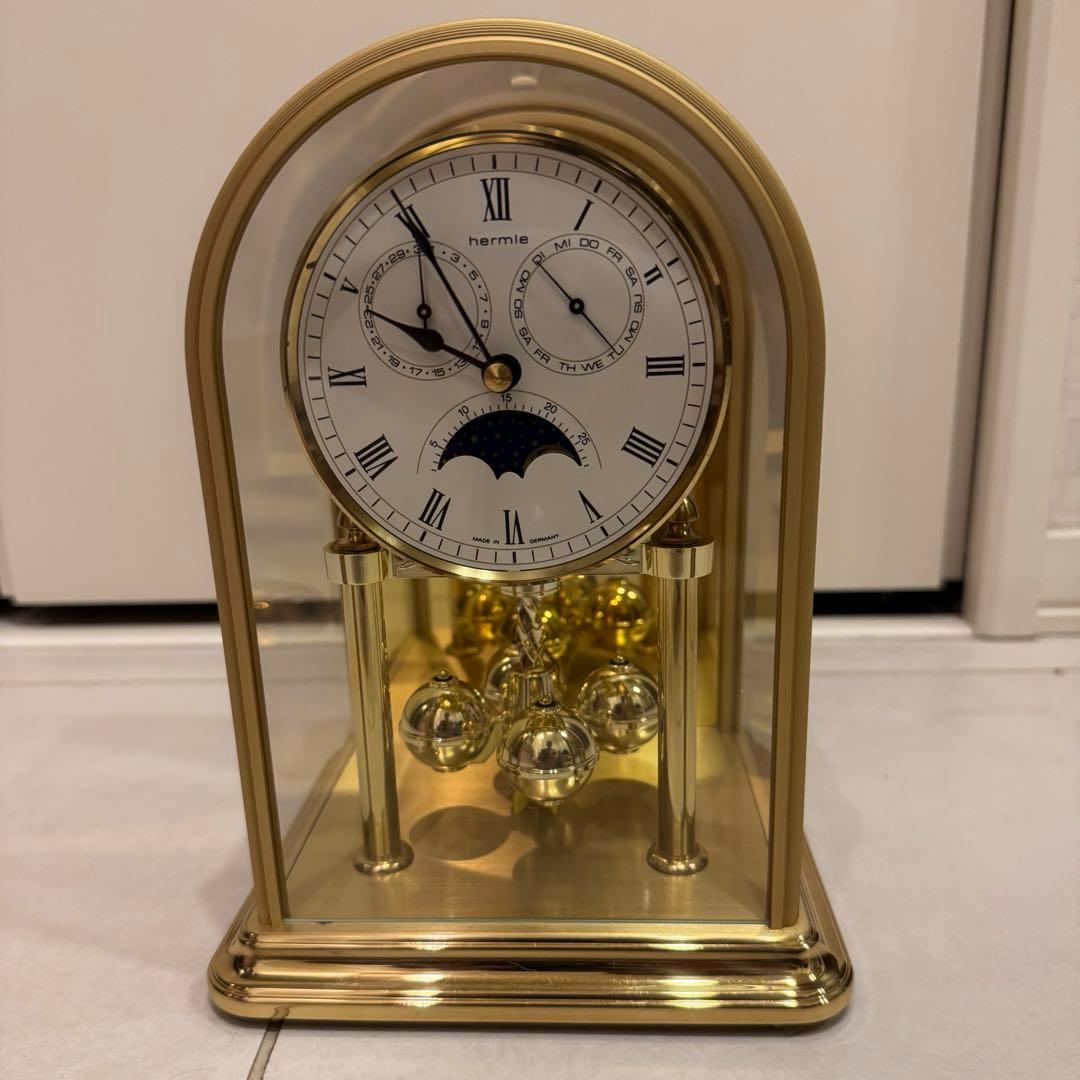 Hermle ヘルムレ ムーンフェイズ ドイツ製 クォーツ 置き時計