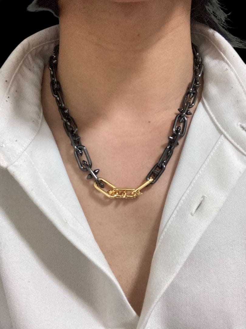 【最終値下げ】タイタン　ネックレス ゴールド　ブラック　登坂広臣　50cm