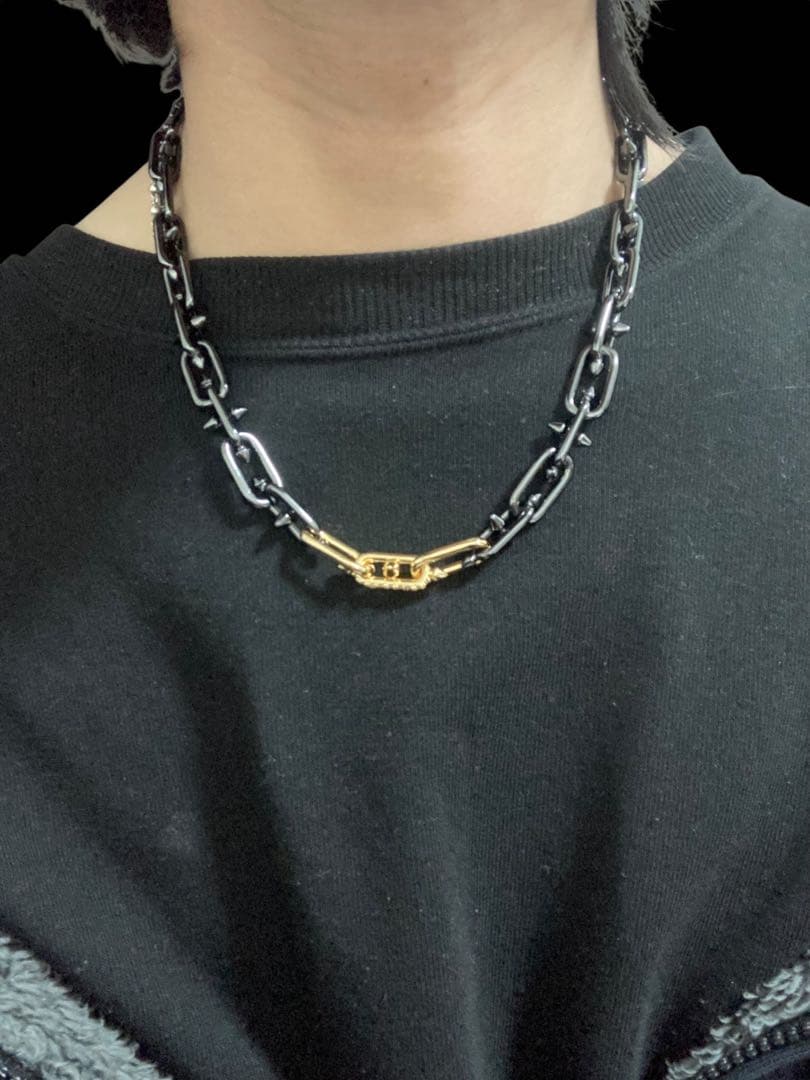 【最終値下げ】タイタン　ネックレス ゴールド　ブラック　登坂広臣　50cm