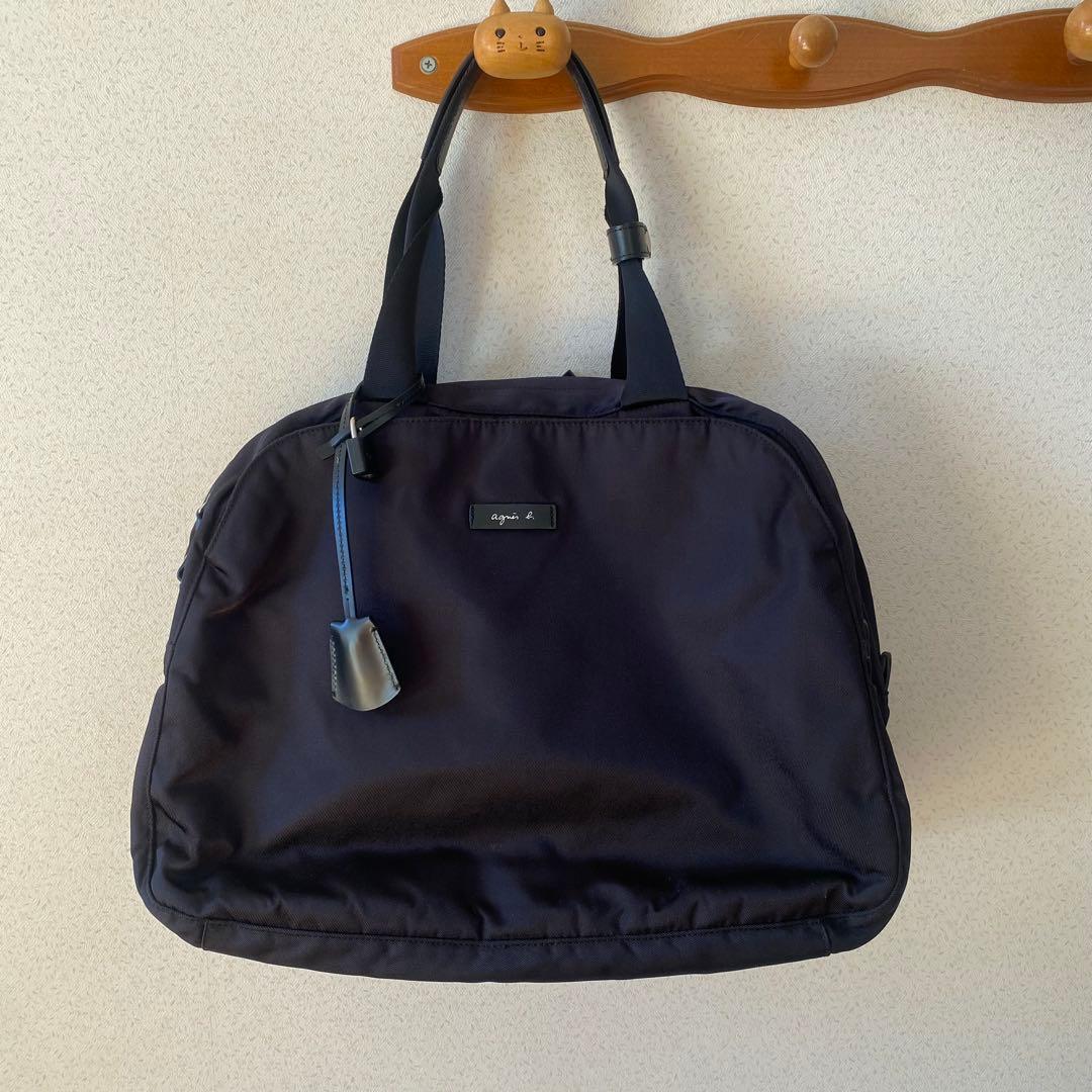 〈美品〉agnès b. ボストンバッグ 黒 旅行用バッグ アニエスベー
