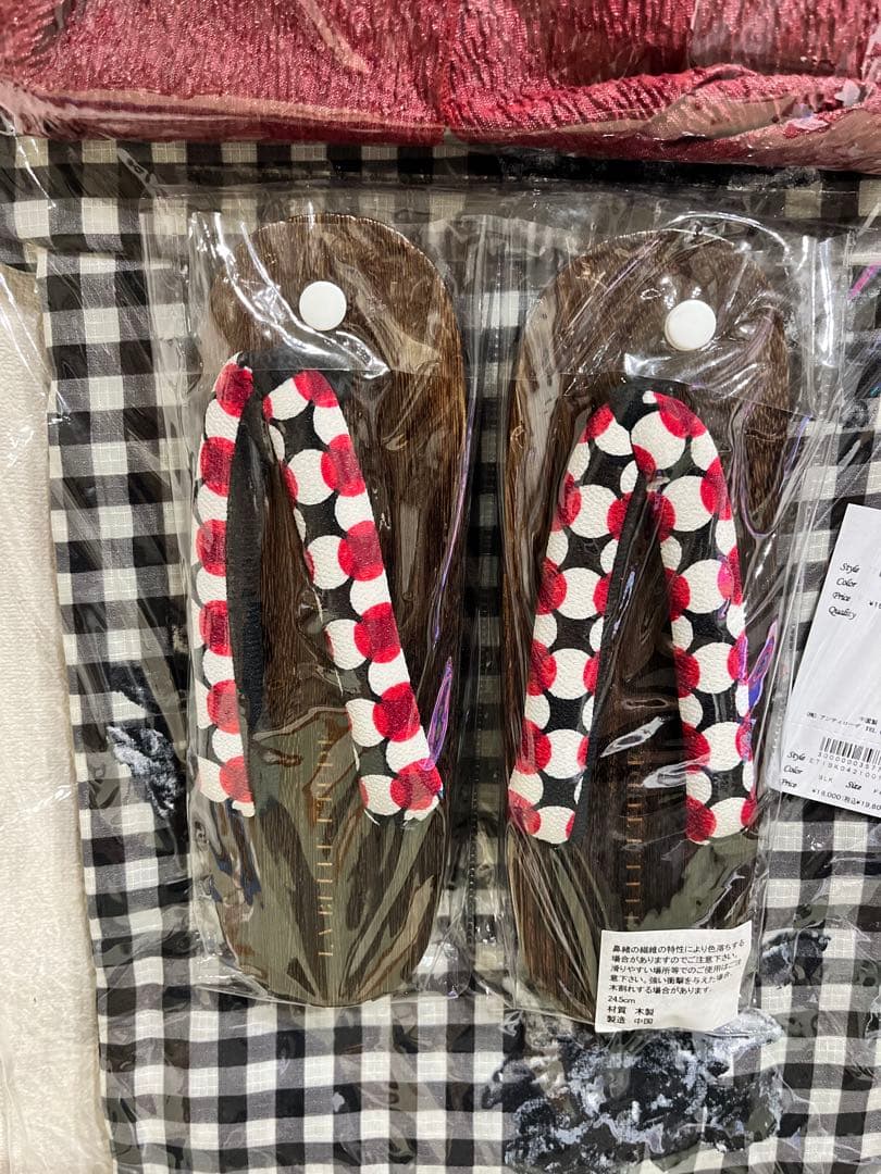 新品 ラベルエチュード 浴衣セット ギンガムチェック バラ ブラック