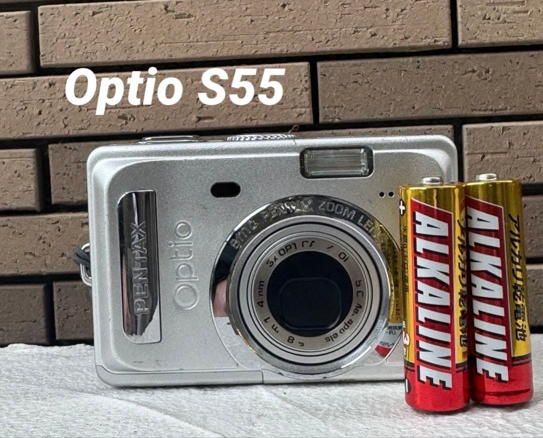 乾電池式/実写美⭕️【動作確認済】　PENTAX Optio S55