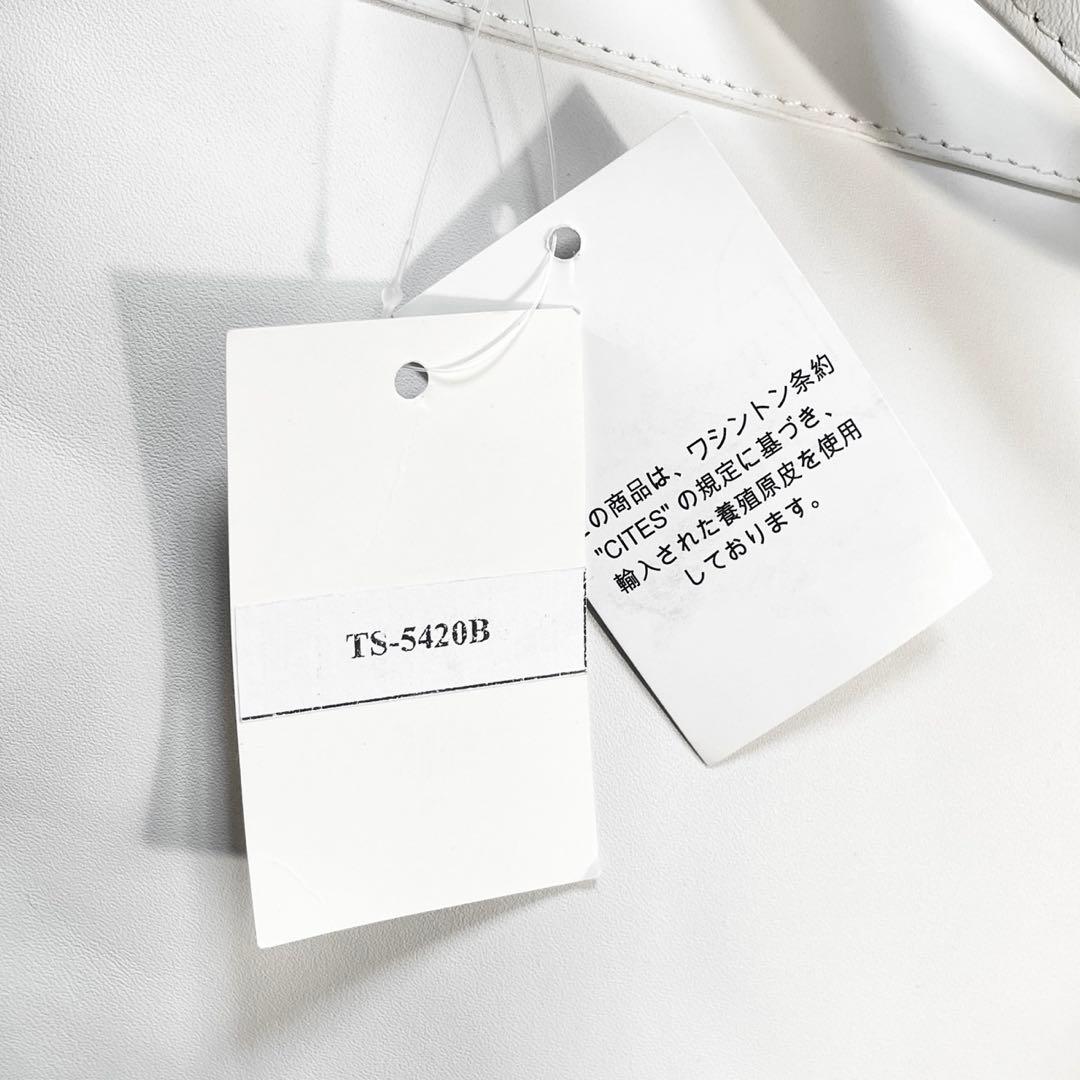 未使用◎BAG FAN バニラ 目地染め クロコダイル リュック 鰐革 リアル