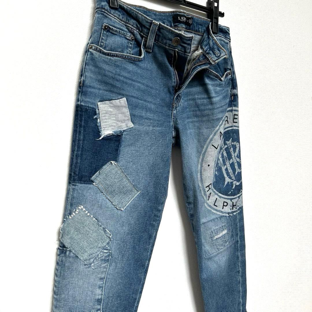 美品★ローレンラルフローレン　パッチワークデニム サイズ2