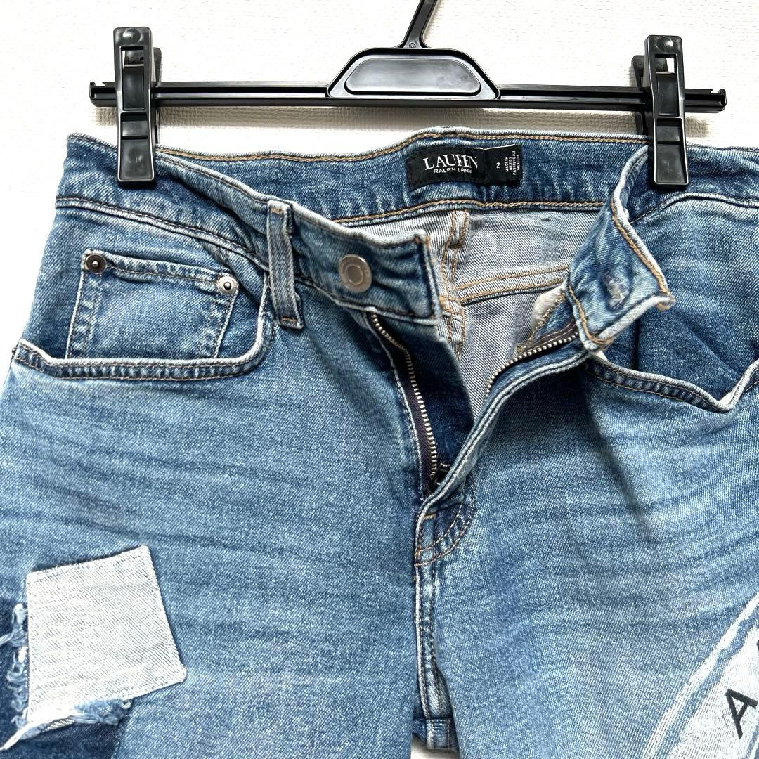 美品★ローレンラルフローレン　パッチワークデニム サイズ2