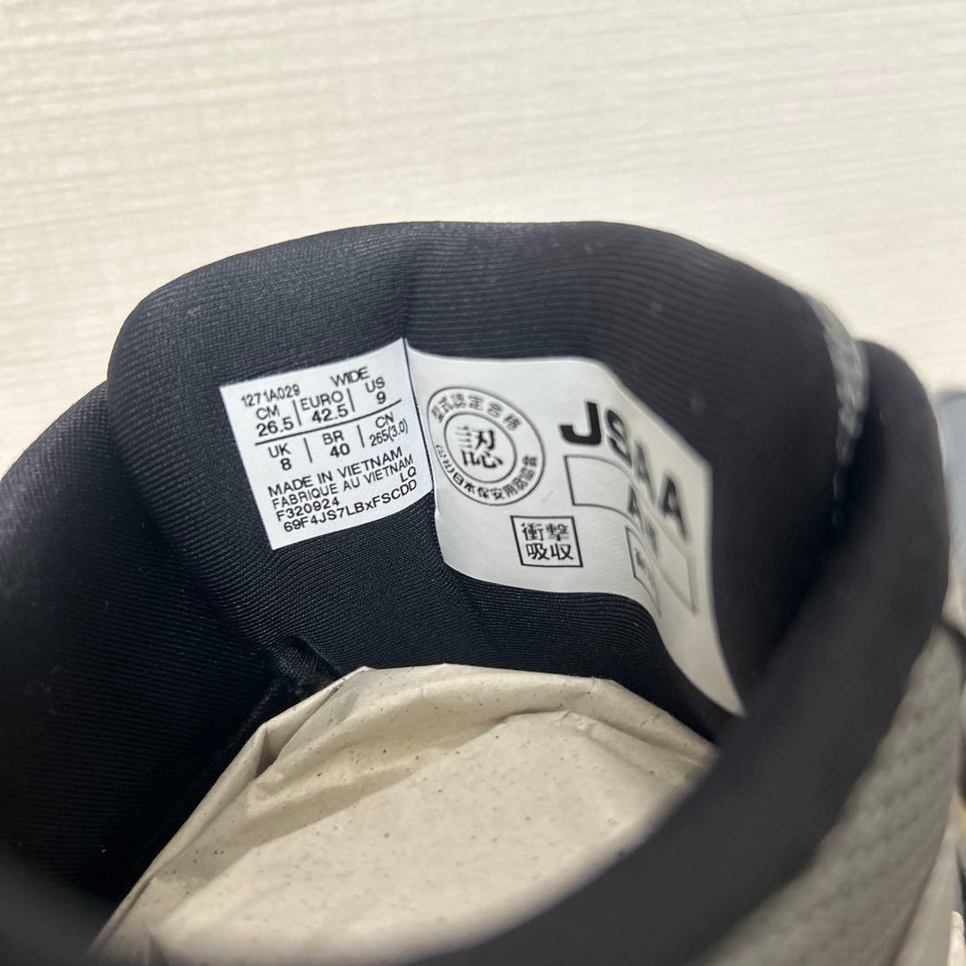 安全靴 アシックス ウィンジョブ CP209 グレー×ホワイト　26.5