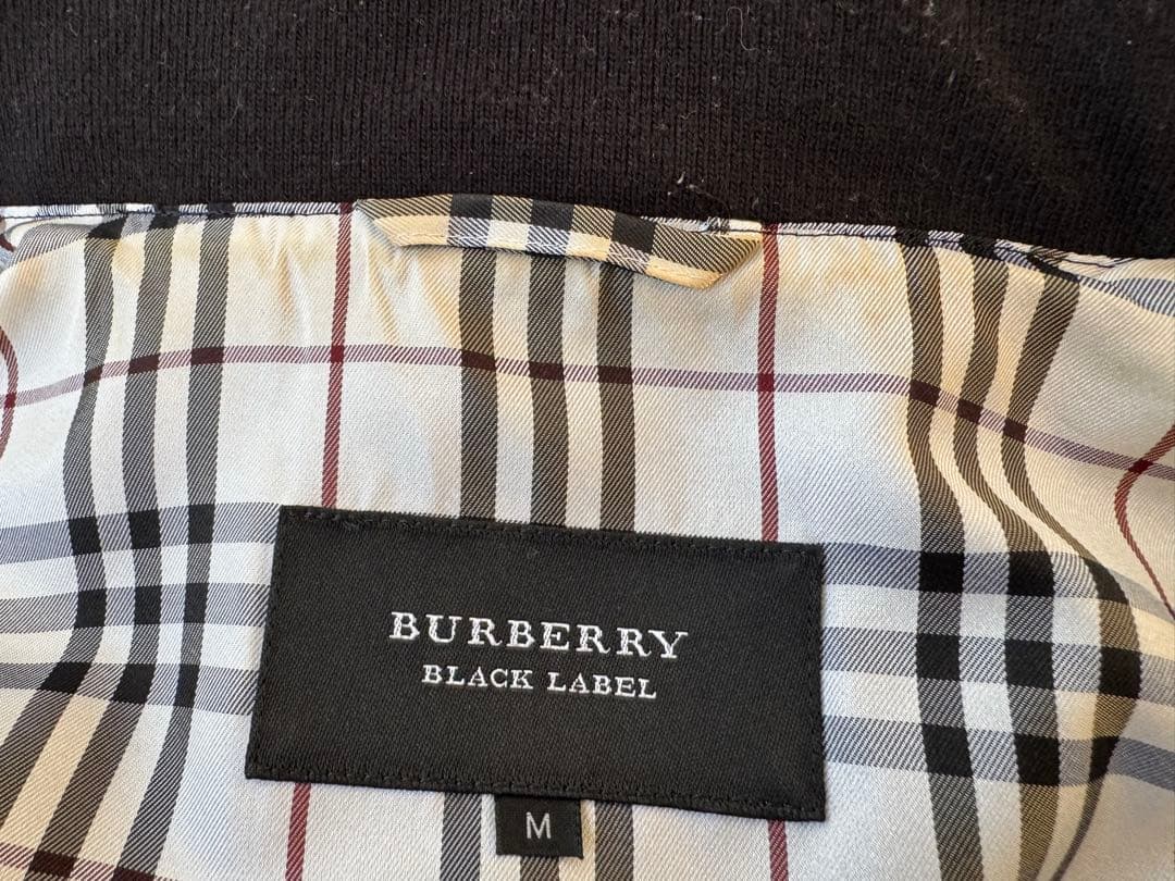 バーバリーブラックレーベル　シャドーチェック柄ナイロンブルゾン アウター M