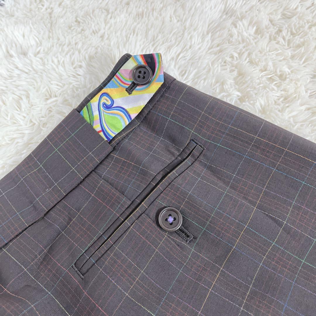 ポールスミス セットアップ スーツ 42パンツ ウール マルチカラー XL相当