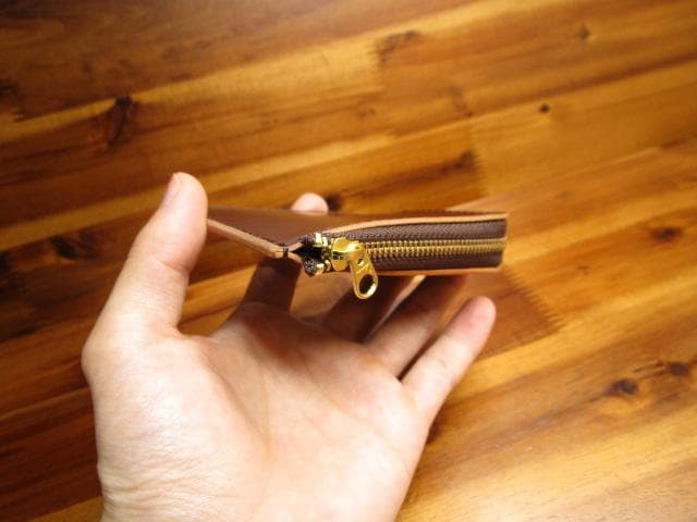 L字ファスナー ミニ財布 レーデルオガワ コードバン キャッシュレス ワイン 革