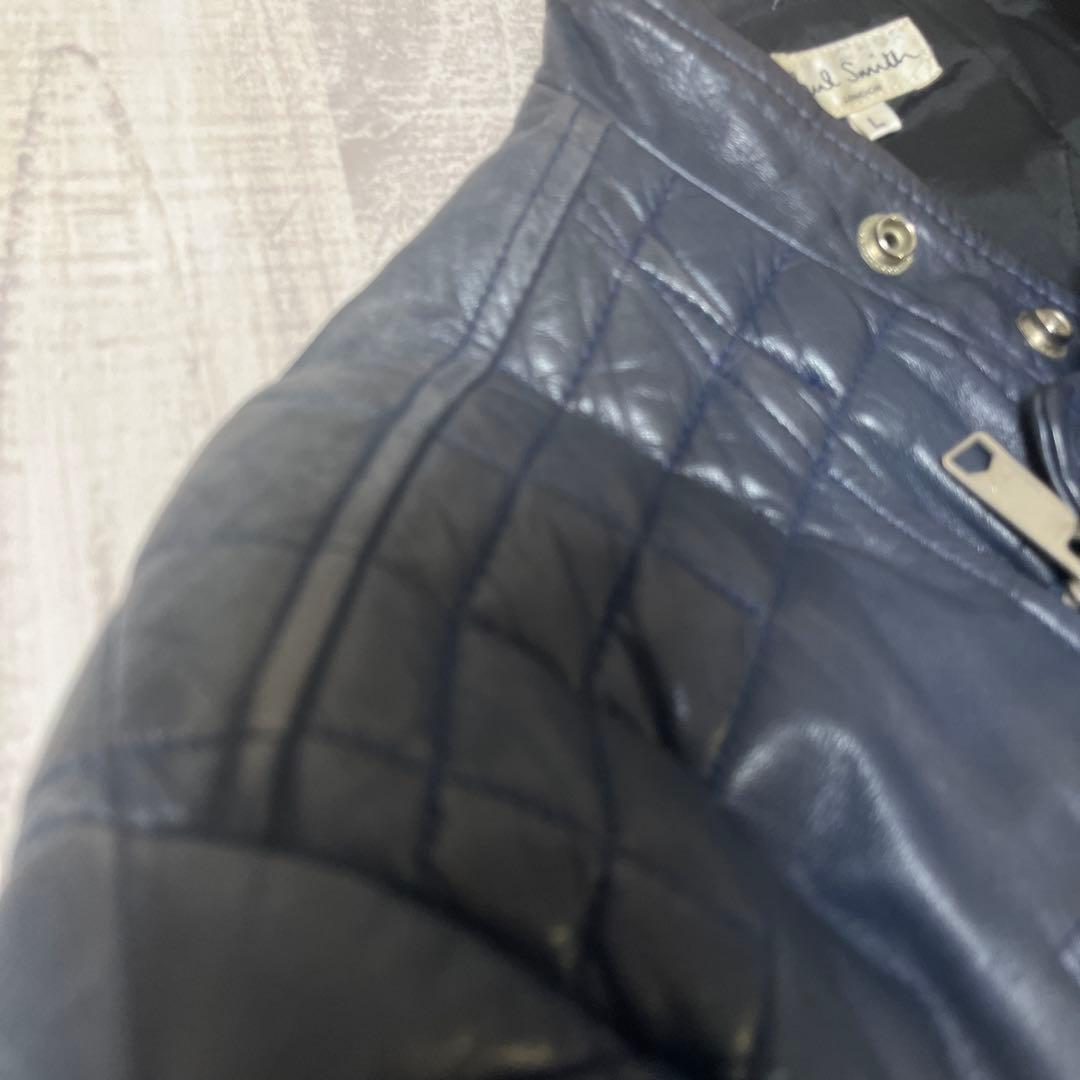 【定価約12万 激レア】Paul Smith パテッド ライダース ジャケット