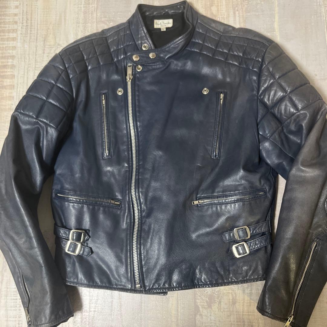 【定価約12万 激レア】Paul Smith パテッド ライダース ジャケット