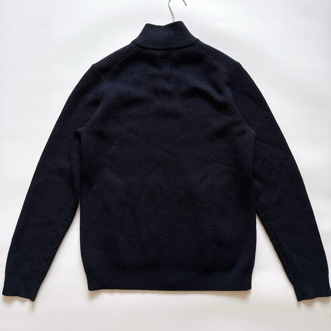 セオリー ドライバーズニット ダブルジップ ウール ハイネック ネイビー M