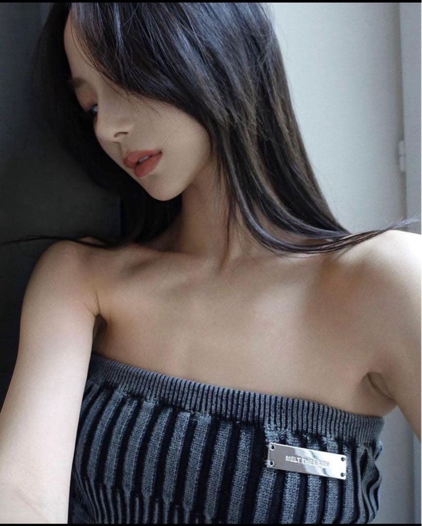 rib tube tops melt the lady チューブトップ