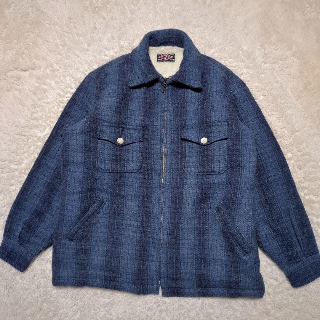 美品！HOUSTON　CPOシャツジャケット　裏地ボア　オーバーサイズ　L