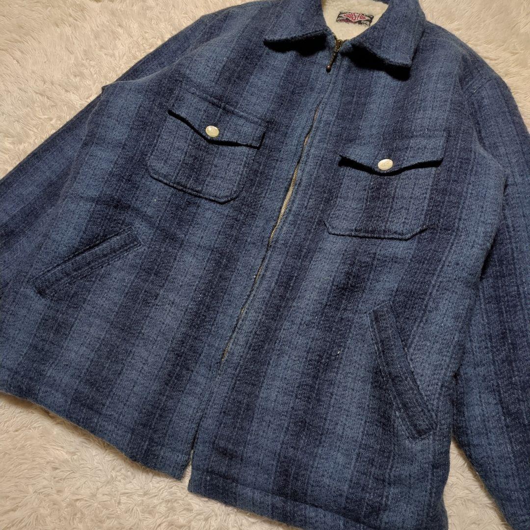 美品！HOUSTON　CPOシャツジャケット　裏地ボア　オーバーサイズ　L