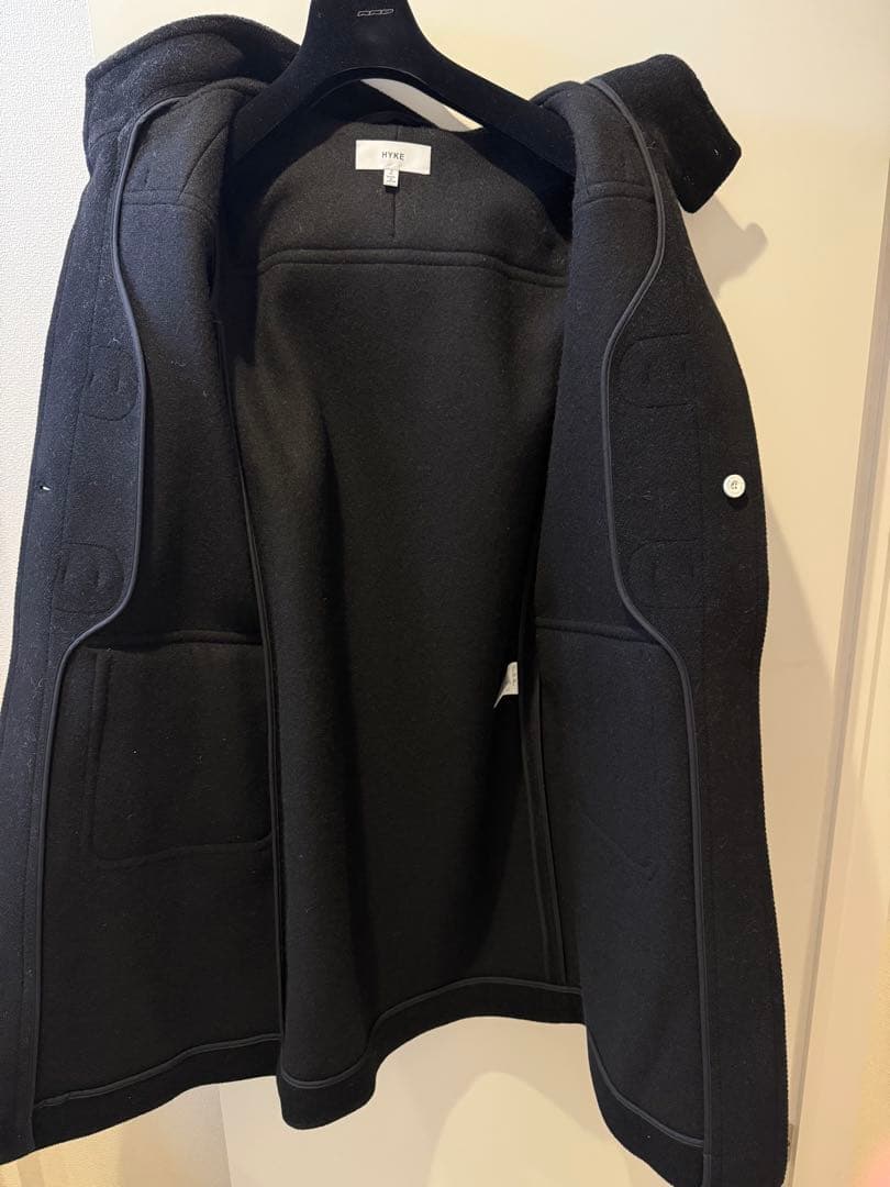 日本製HYKE ブラック ダッフルコート サイズ2