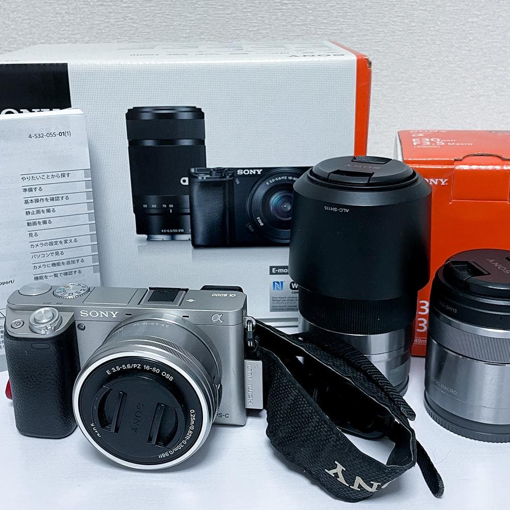 SONY α6000 ダブルズームレンズキット & レンズ+2個