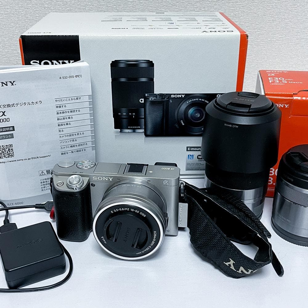 SONY α6000 ダブルズームレンズキット & レンズ+2個