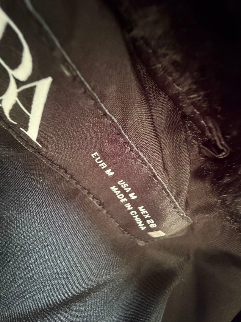 ZARA ザラ ダウンジャケット ボア ファー付き ブラック