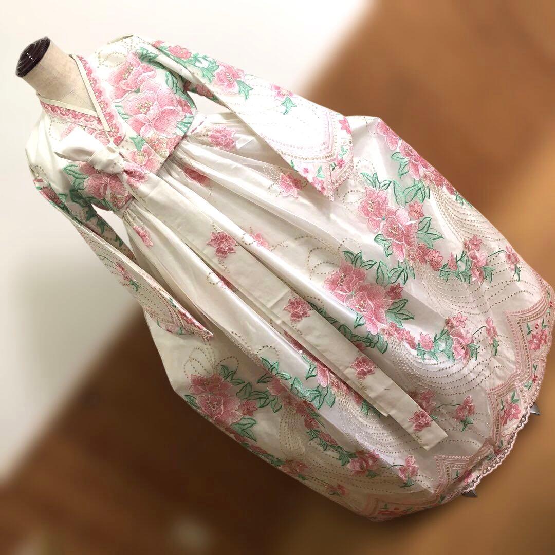 韓服チマチョゴリセット☆ピンク花