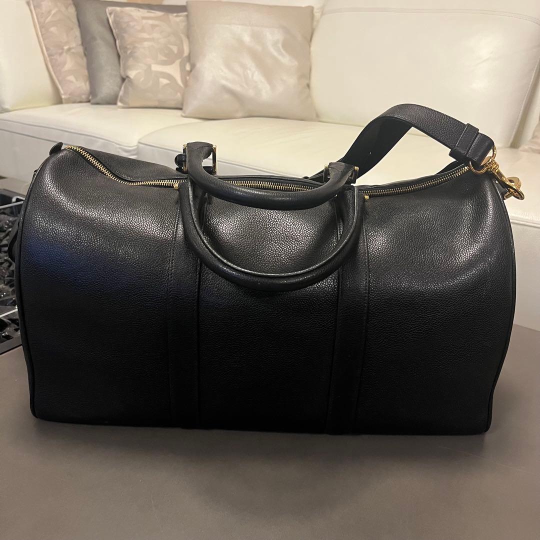 CHANEL シャネル ヴィンテージ　キャビアスキン　ボストンバッグ