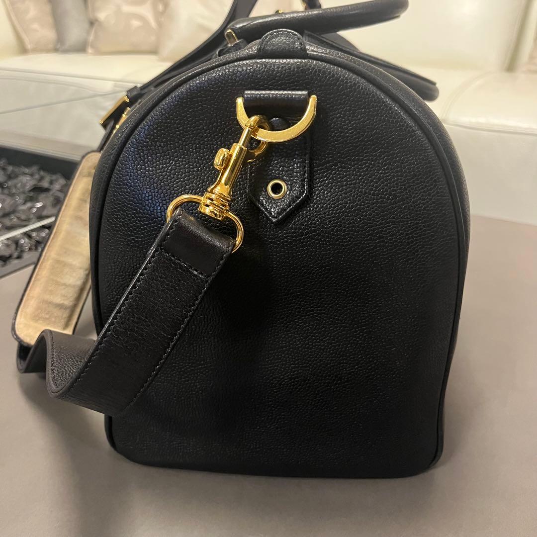 CHANEL シャネル ヴィンテージ　キャビアスキン　ボストンバッグ