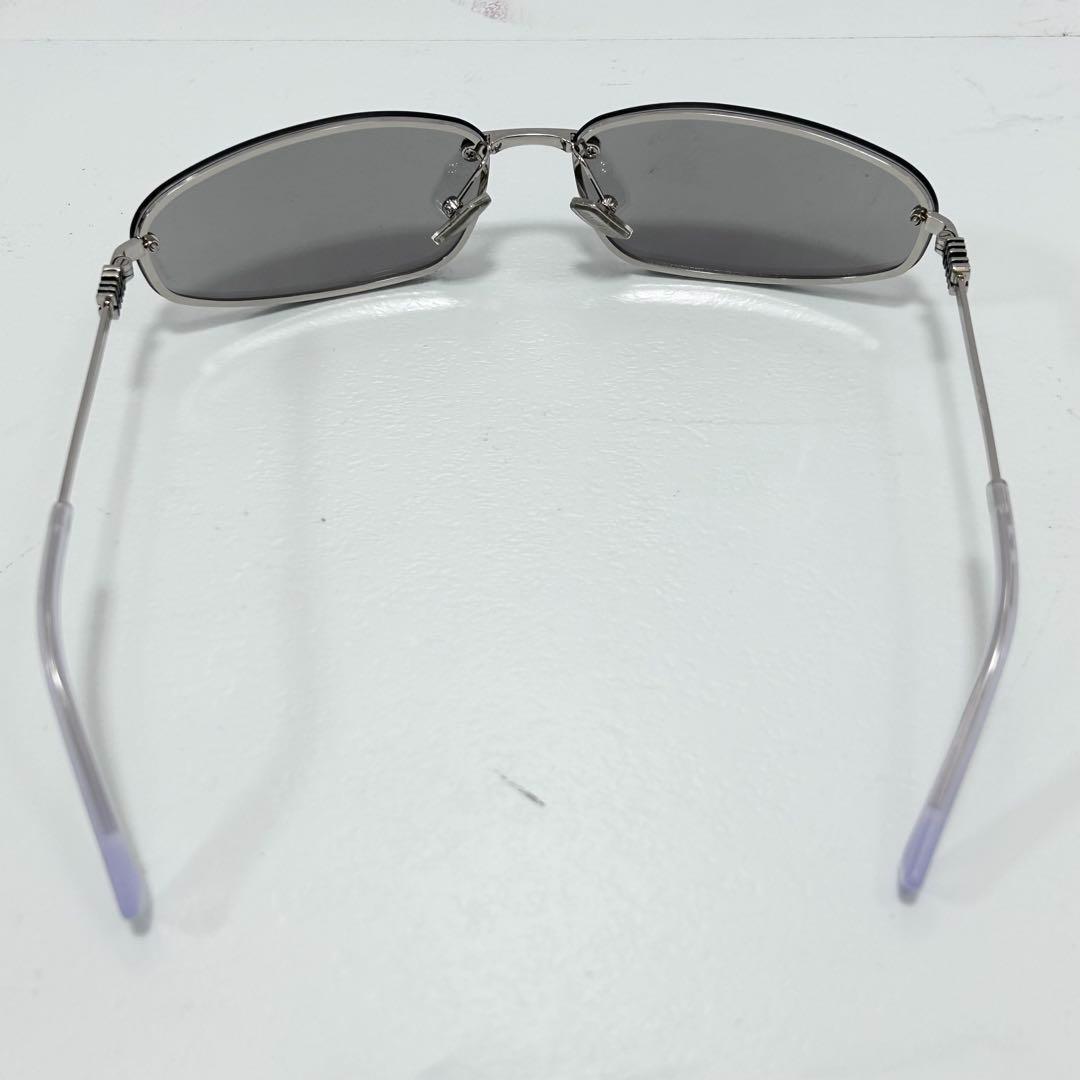 y2k miumiu リムレス サングラス ミラーレンズ シルバー