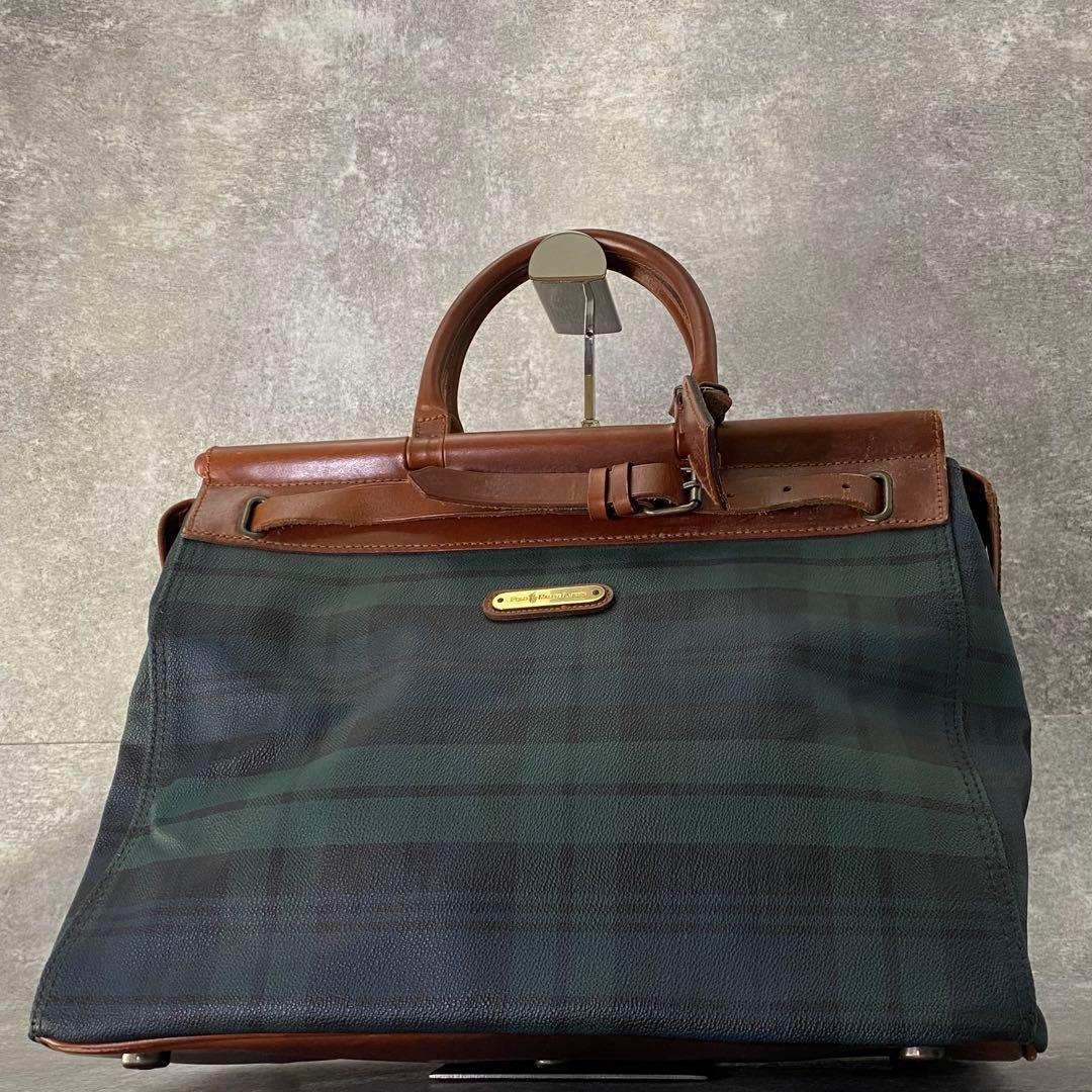 ポロラルフローレン ブラックウォッチ トートバッグ ドクターバッグ