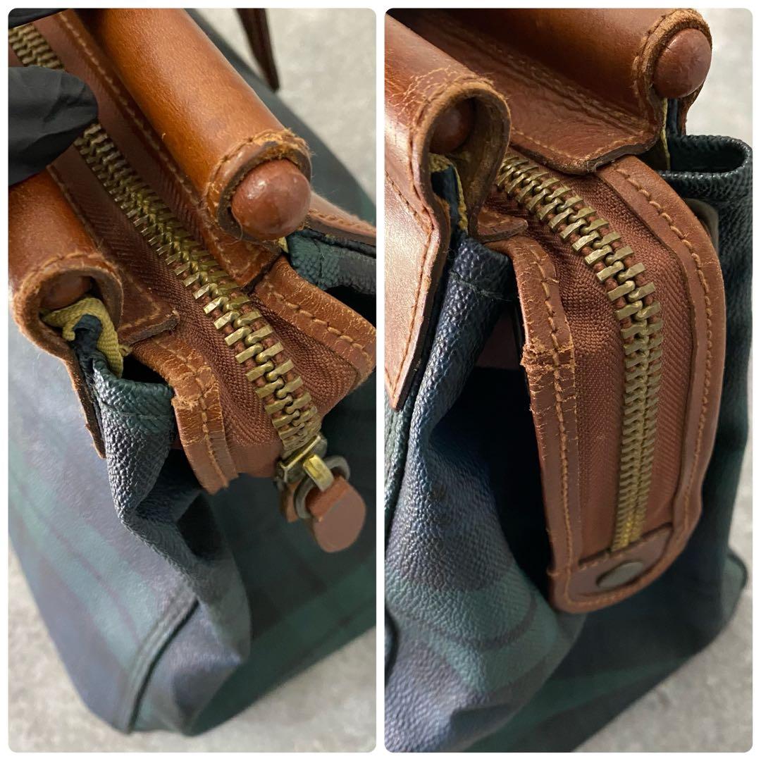 ポロラルフローレン ブラックウォッチ トートバッグ ドクターバッグ