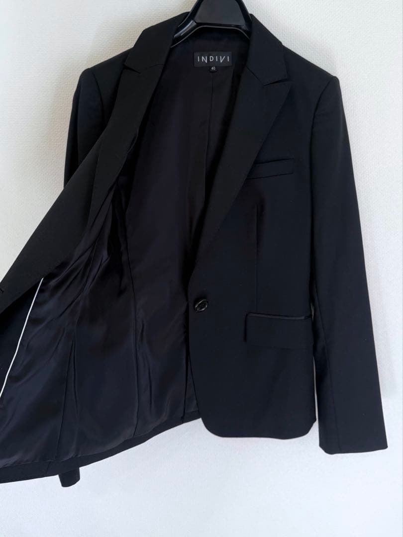 インディヴィ　スーツ　ブラック　セットアップ