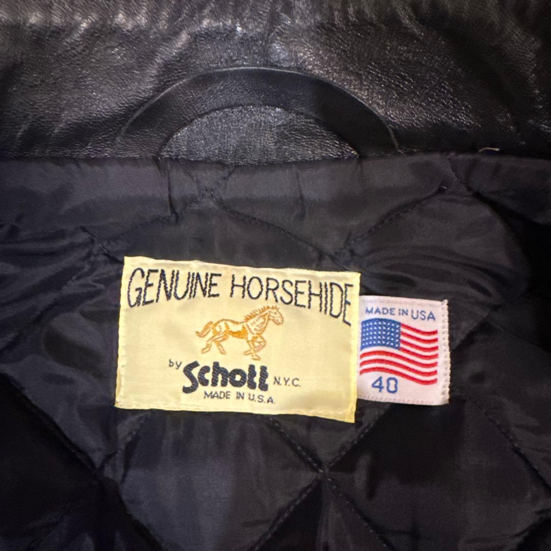 schott シングルライダース ホースハイド 40