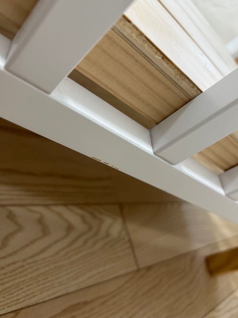 そいねーるⅢ ホワイト木製、布団セット、ベッドガード、サポートベルトあり